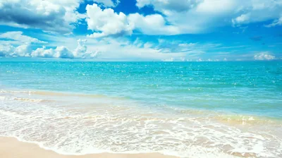 White Sand Meeting Turquoise Shallows HD Wallpaper