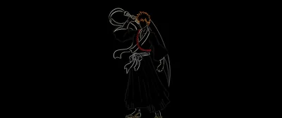 Ichigo Kurosaki Wallpaper 4K, Black background, 5K, Bleach