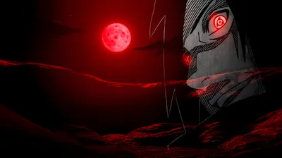 Masked Ninja Under a Blood Moon HD Wallpaper