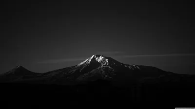 Snow Capped Mountain in Low Light HD Wallpaper