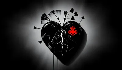 Broken Heart Black and White Wallpapers