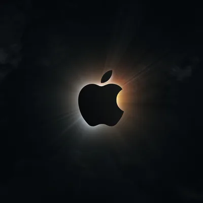 Apple logo Wallpaper 4K, Silhouette, Eclipse
