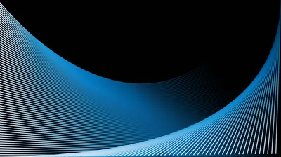 Curved Blue Line Grid on Black HD Wallpaper