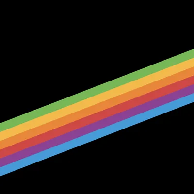 Rainbow Stripe Diagonal on Black HD Wallpaper