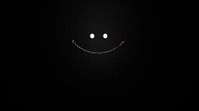 Smile of letters, black background Desktop wallpapers