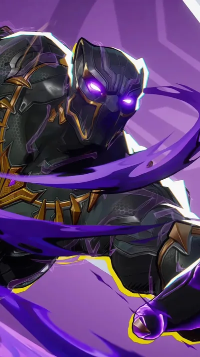 Black Panther Marvel Rivals MVP 4K Wallpaper iPhone HD Phone