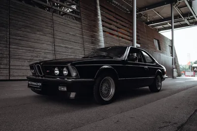 Side of a Black Vintage BMW Car Free Stock Photo