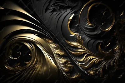 Black And Gold Full HD Wallpaper