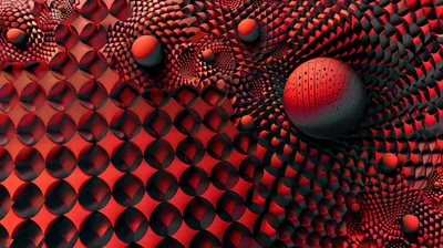 Red Black Geometric Wallpaper for Desktop