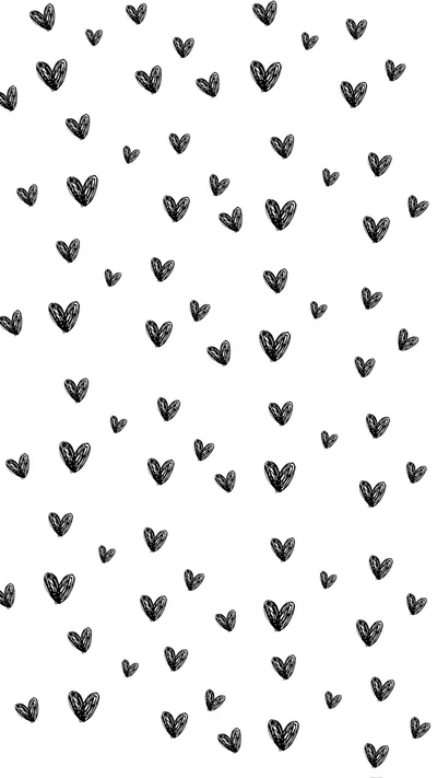 Wallpaper Black Hearts