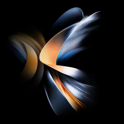 Folded Metallic Ribbons on Black HD Wallpaper