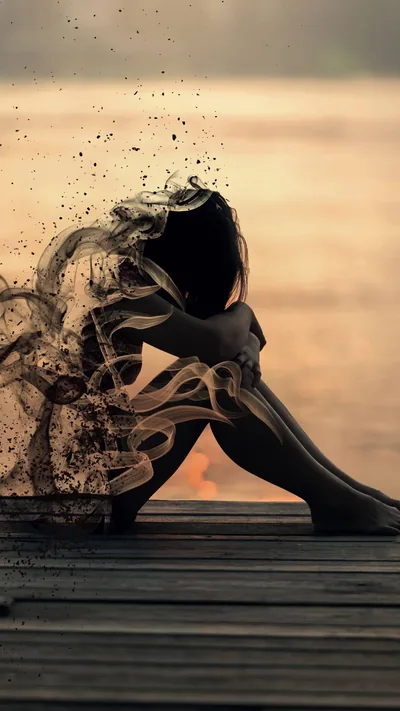 Dispersion Effect Portrait on a Dock HD Phone Wallpaper