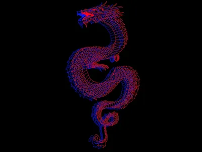 Neon Glitch Serpent
