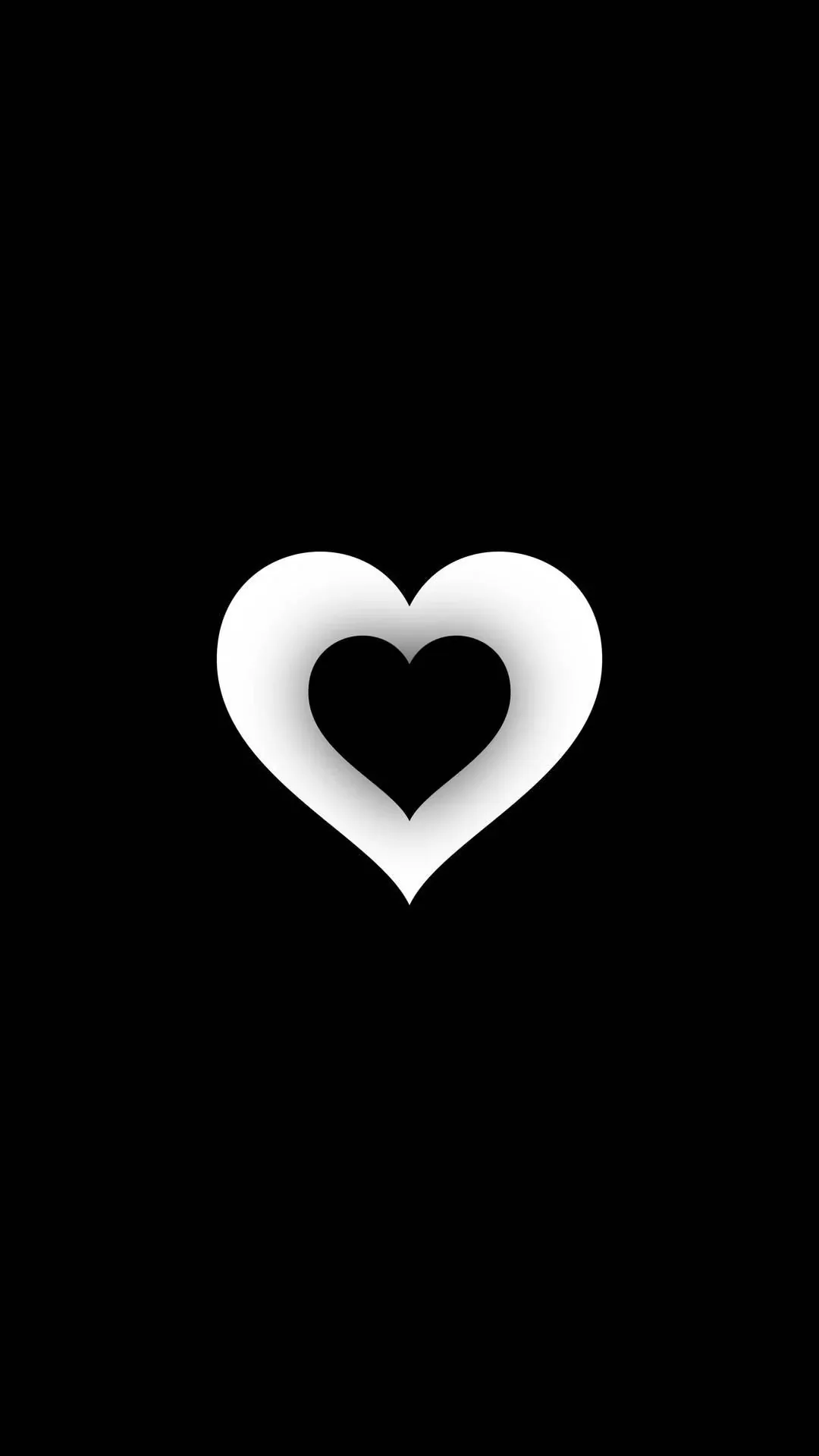 White And Black Heart Aesthetic Wallpaper