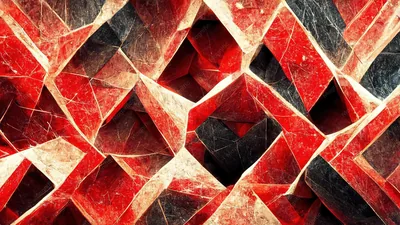 Ultra HD Red Black Geometric Wallpaper