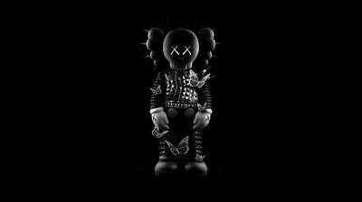 KAWS Companion Figure in Black HD Wallpaper