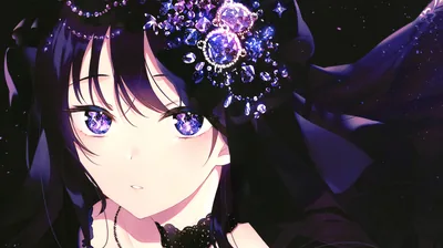 Black And Purple Anime Girl Wallpapers