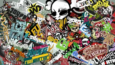 Colorful Sticker Bomb Wallpaper HD