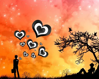 love, heart, tree Wallpaper, HD Vector 4K Wallpapers, Images and Background Wallpaper