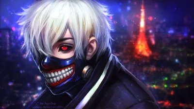 Ken Kaneki Mask Close-Up at Night HD Wallpaper