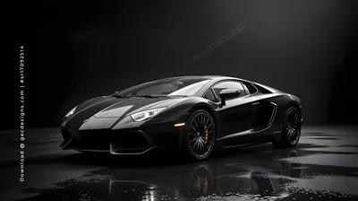 Studio Shot of a Lamborghini on a Wet Floor HD Wallpaper