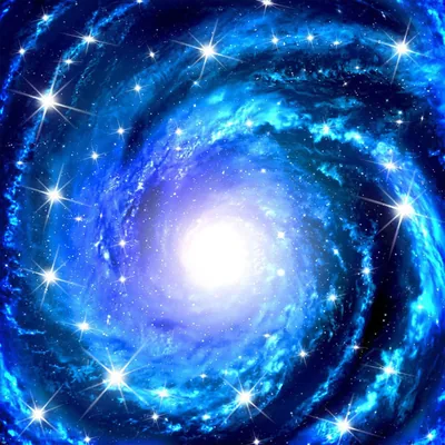 Glowing Blue Galaxy Vortex HD Wallpaper