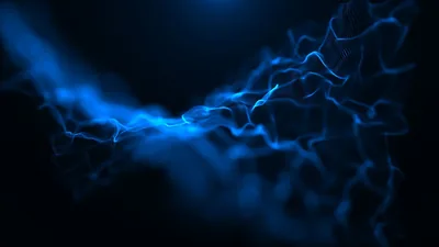 Blue Particle Cloud in the Dark HD Wallpaper