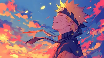 Naruto Smiling Up at the Sky HD Wallpaper