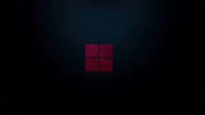 Red Windows 11 Logo in the Dark HD Wallpaper