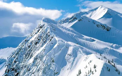 Fresh Snow on Knife-Edge Ridges HD Wallpaper
