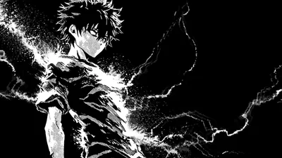Anime Boy in a Storm of White Sparks HD Wallpaper