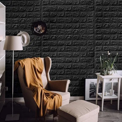 Ultra HD Black Brick Wallpaper