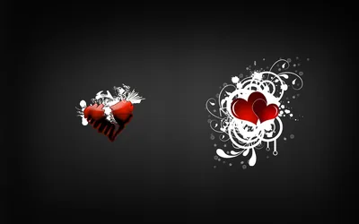Broken Hearts Wallpaper Heart In Black Colour With Red