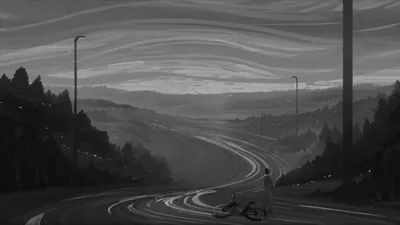 Sunset In A Valley Aesthetic Wallpaper ~ Black & White r wallpapers