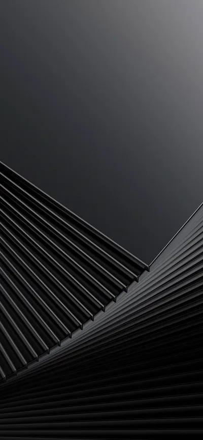 Ridged Black Panels at an Angle HD Phone Wallpaper