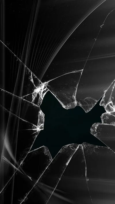 Glass is cracked display screen black wallpaper sc SmartPhone