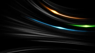 Orange Blue and Green Light Arcs HD Wallpaper