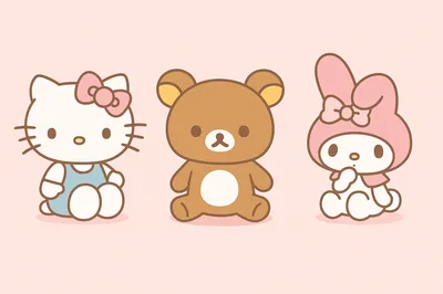 Hello Kitty Rilakkuma and My Melody HD Wallpaper