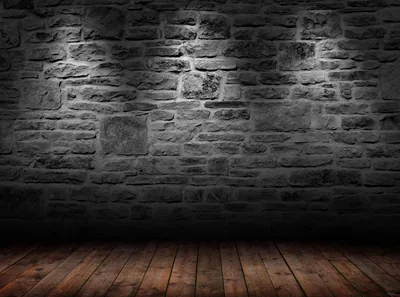 Empty Room With Grey Stone Wall HD Wallpaper