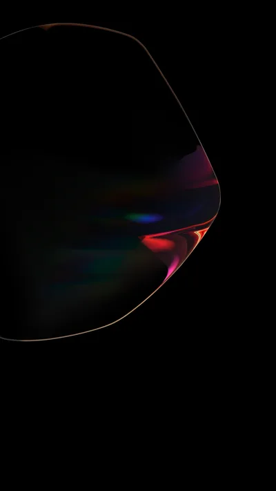 Iridescent Bubble Edge on Black HD Phone Wallpaper