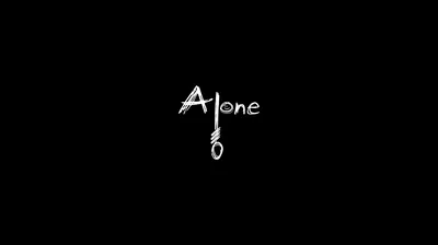 Handwritten Alone on Pure Black HD Wallpaper