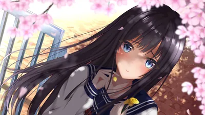 Anime Girl With Black Hair And Black Eyes