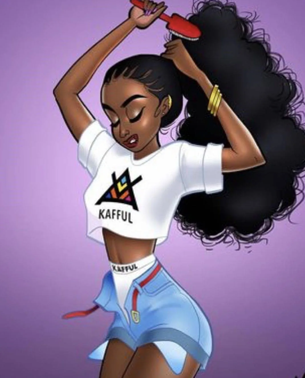 Black Girl Cartoon Wallpaper Black Aesthetic Cartoon Wallpapers