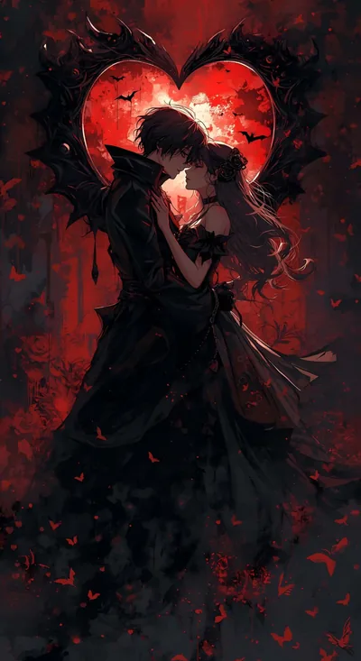 Dark Black Love Wallpaper
