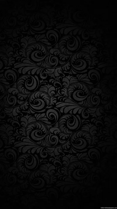 Dark Damask Swirl Pattern for Phone HD Wallpaper