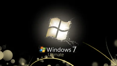 Windows 7 Ultimate Bright Black 4K UHD Wallpaper for UltraHD Desktop