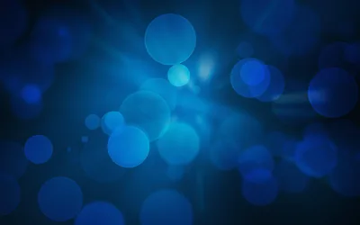Bokeh Circles Over Deep Blue HD Wallpaper
