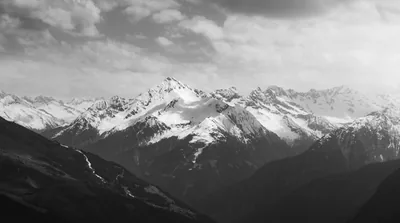Snow Peaks Under Broken Cloud HD Wallpaper