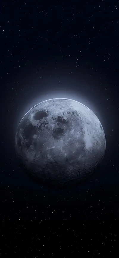 Moon Among Stars HD Phone Wallpaper