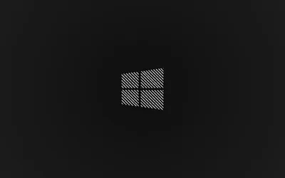 Textured Windows Mark on Charcoal HD Wallpaper